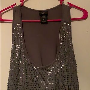 Grey/silver sequin dress